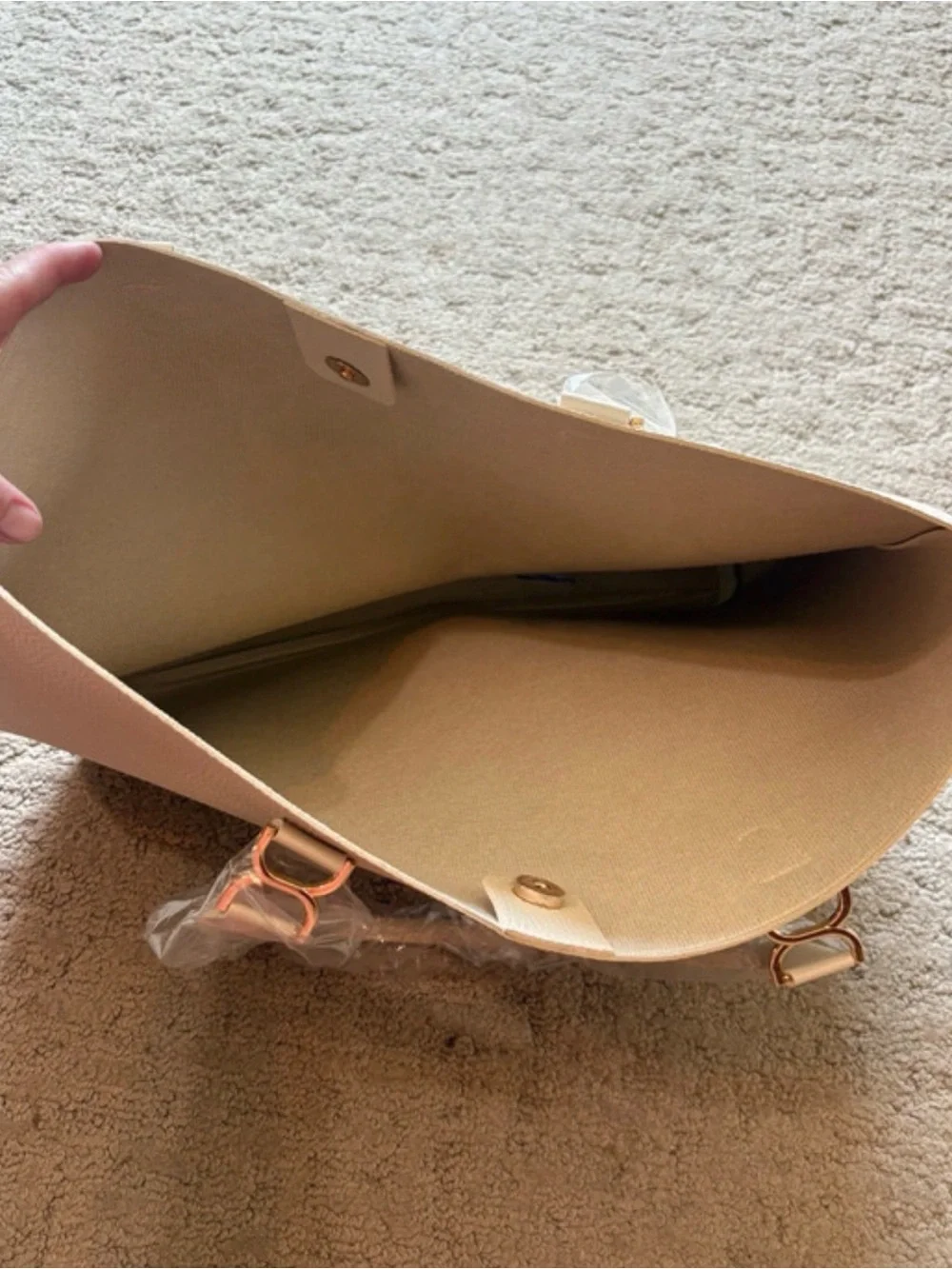 Ulta Beauty Cream Textured Tote Bag